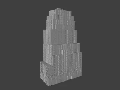 111 John Street NYC Art Deco Skyscraper High Detail  3D print model