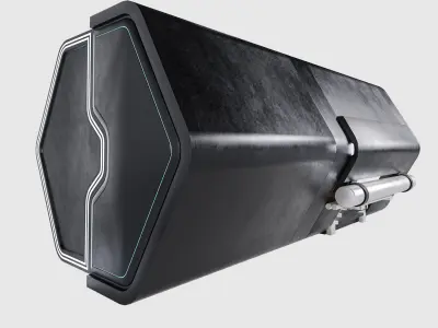 Sci Fi Corridor Hexagon Low-poly 3D model