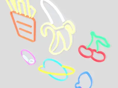 Neon Sign Pack 2 Low-poly 3D model