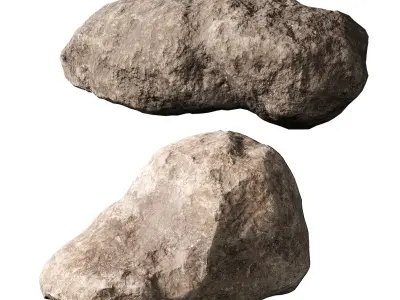 Low Poly Stones Set 04 3D model