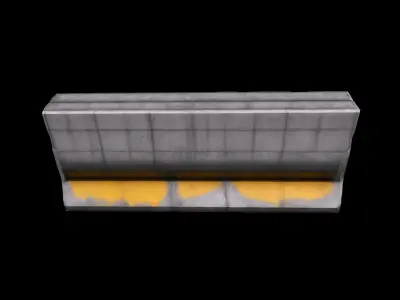  3d Render Concrete Barrier Traffic Isolated 3D model
