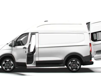 VW Transporter Van L1H2 HQ Interior 2025 3D model