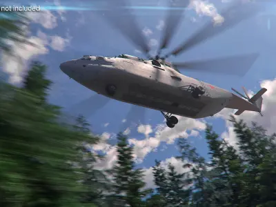  Russian Heavy Transport Helicopter Mi-26 Rigged 