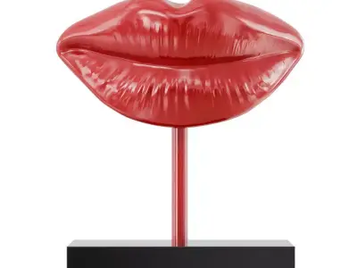 Figurine red lips 16 3D model
