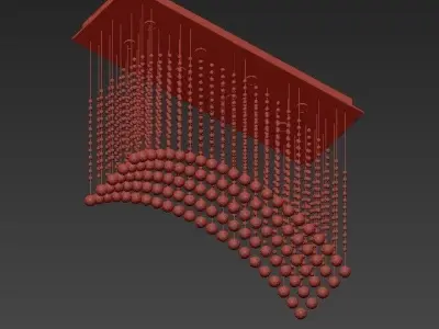 Wave chandelier 3D model