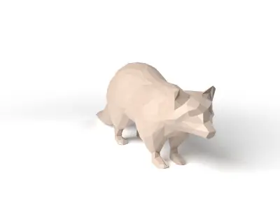 Raccoon Low Poligonal Low-poly 3D model