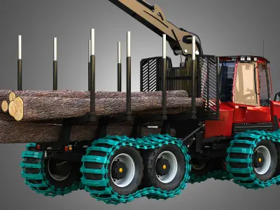 Komatsu - 875 Bruder Forwarder - Forest Machine 3D model