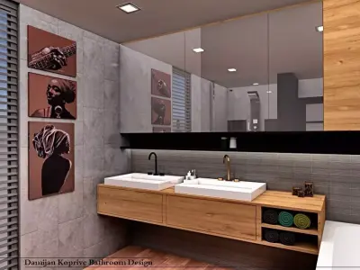 modern bathroom 3dmodel Low-poly 3D model