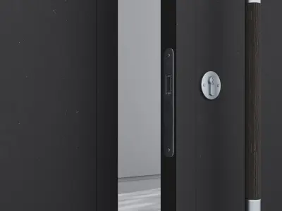 Aluminium door 96 3D model