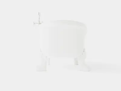 Bath Tub Low-poly 3D model