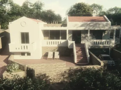 Modern villa in Greece 3D model