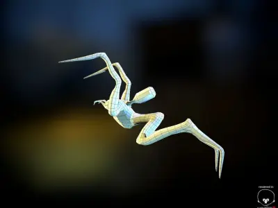 Alien Crawler LowPoly Low-poly 3D model