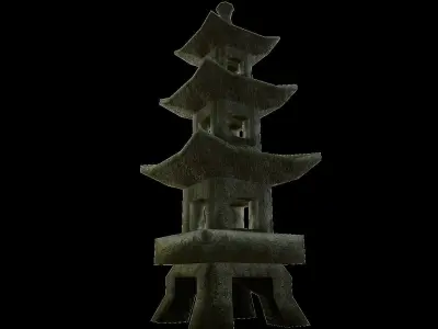 Pagoda chinese Low-poly 3D model