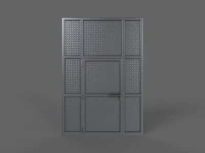 PBR Door Prison Cell 2 Low-poly 3D model