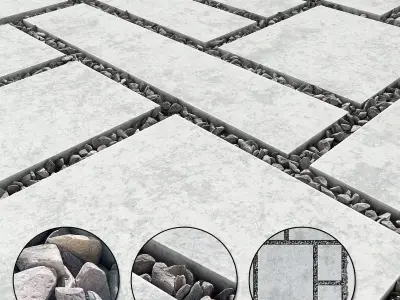 Title gravel pebble 3D model