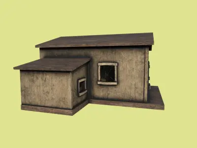Western House 02 - Wild West Building - Backdrop Full Perm Low-poly 3D model