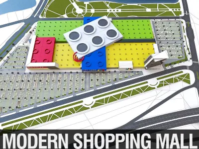 Shopping Mall 04  Low-poly 3D model