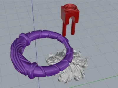Pendant in the form of a Horseshoe on the door Model 1939 3D print model
