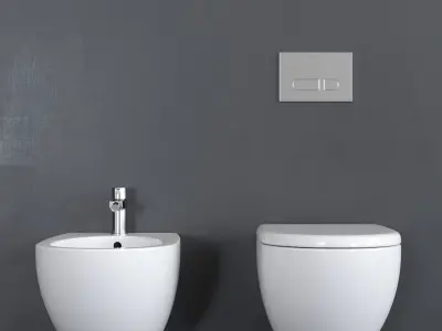 Duravit Architec Wall-Hung WC Low-poly 3D model