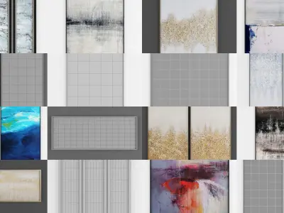 Collection of Picture Frames - 20 sets  3D Model Pack 4