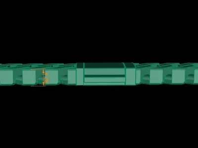 Cuban Chain Link Box Style 10MM WIDTH 3D print model