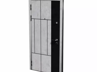 Door in two version Low-poly 3D model