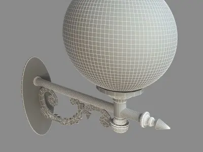 Classic Street Wall Lantern 3 3D model