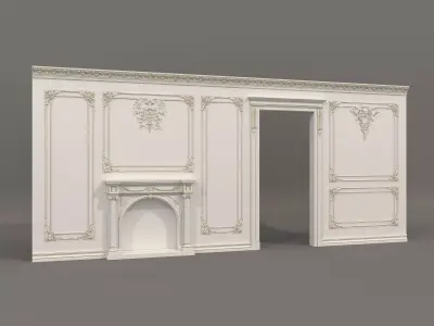 Wall Molding in Classic French style 46 3D model