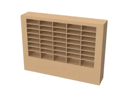 Cardboard Sideboard Low-poly 3D model