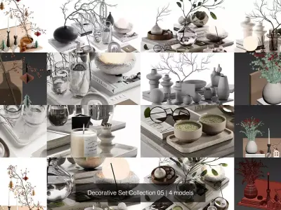 Decorative Set Collection 05 3D Model Pack
