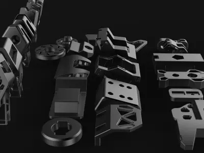 robotic part and legs Gform 3D model