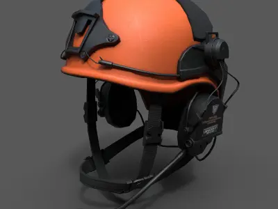 Helmet scifi military combat plastic low poly  Low-poly 3D model