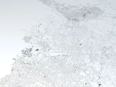 Port au Prince Road Network and Streets 3D model