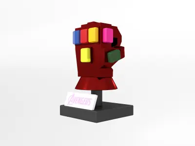 Lego Infinity Gauntlet v3 002 Low-poly 3D model