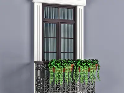 Windows and doors in the style of modern classics 2 3D model
