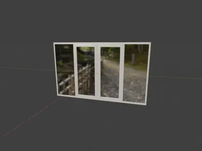 Window for interioir or exterioir Low-poly 3D model