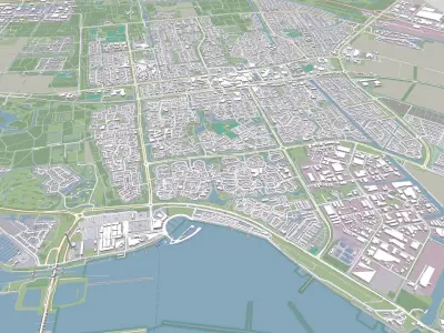 Cityscape Lelystad Netherlands 3D model