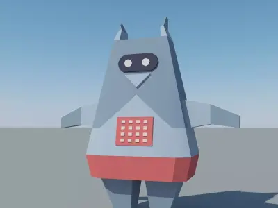 Low Poly Space Robot Low-poly 3D model