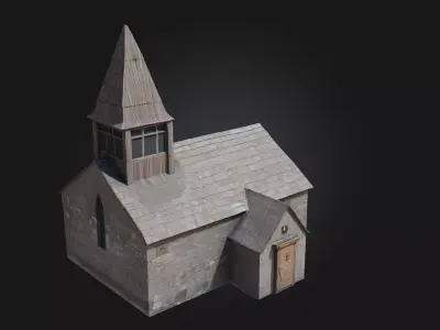 Stone Chapel Render  Sacred Stillness in Timeless Stone 3D model