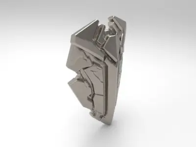 sci-fi fantasy shield 3D print model buy