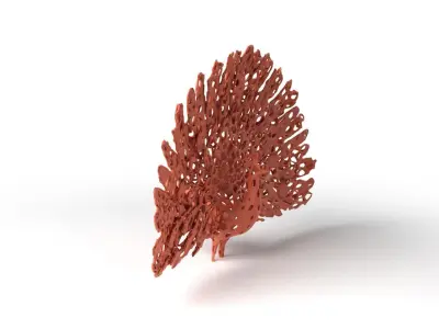 Peafowl Voronoi Low-poly 3D model