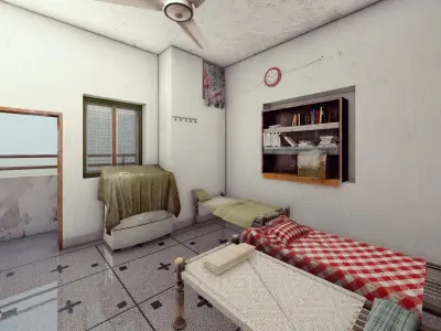 Living Room Low-poly 3D model