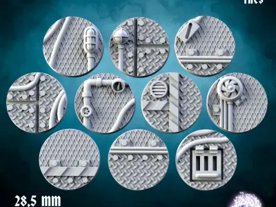 Industrial bases - Pack 3D print model