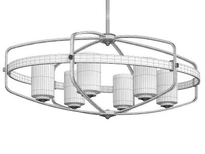 Kirkland 6 Light Linear Chandelier Low-poly 3D model