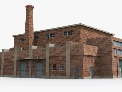 Factory xx1 Low-poly 3D model