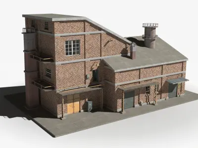  Factory xx21 Low-poly 3D model