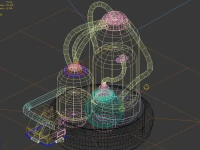 Future World - Ground Chemical Container 01 3D model