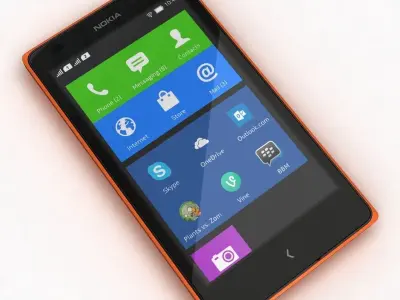 Nokia XL and XL Dual Orange 3D model