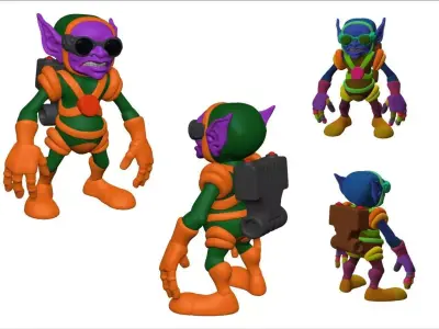 Alien Retro 3D model