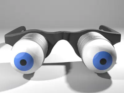 Novelty Eyeglasses - Pop-up Eyes 3D model